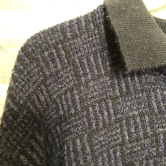Vintage Pierre Cardin Wool Blend Pullover Cozy Quarter Buttoned Sweater Medium - Picture 3 of 8